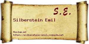 Silberstein Emil névjegykártya